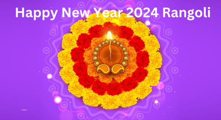 Happy New Year 2024 Rangoli